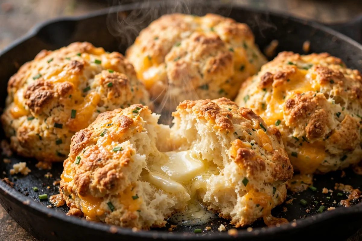 Cheddar Chive Drop Biscuits (No Rolling, 25 Minutes)