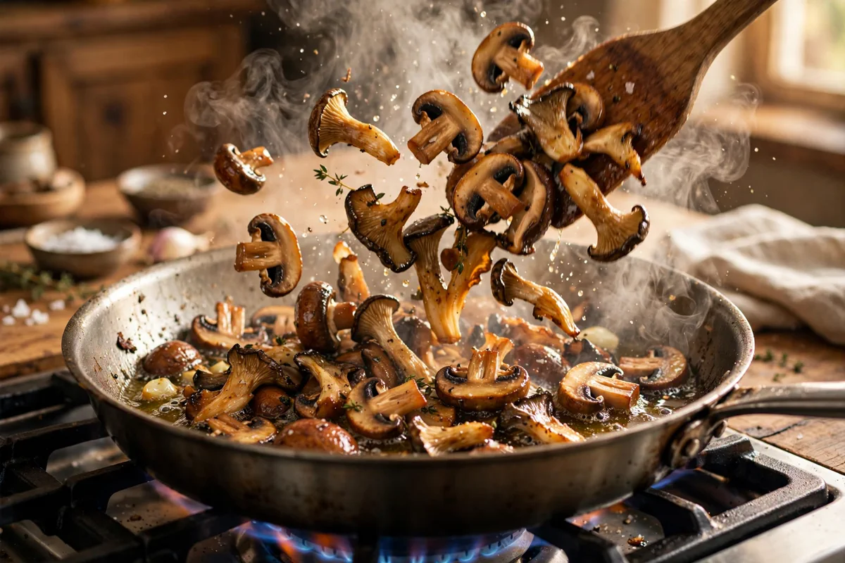 Creamy Miso Mushroom Pasta (No Cream Needed) - cooking