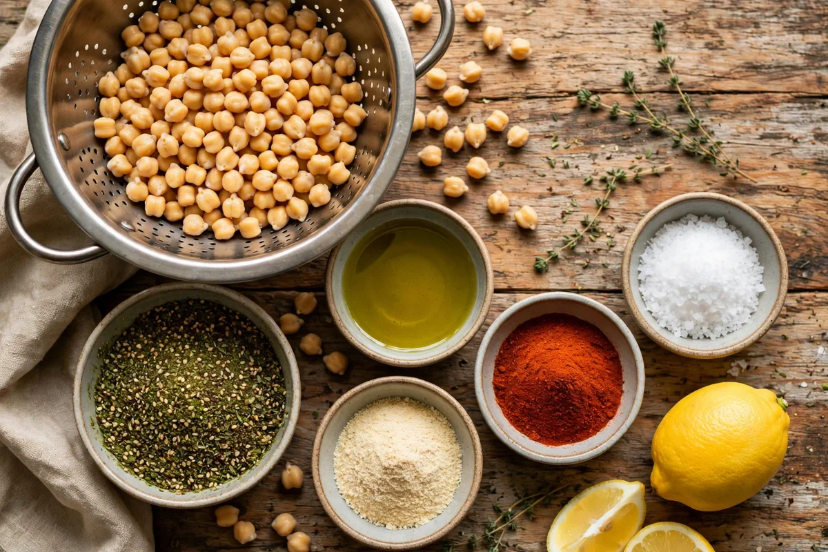 Crispy Za'atar Chickpeas (Air Fryer or Oven) - prep