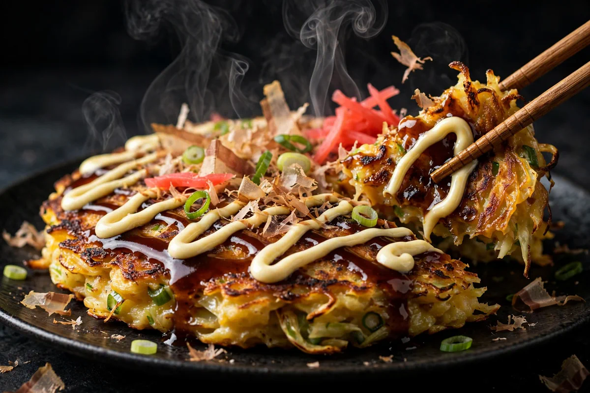 Easy Okonomiyaki (Japanese Savory Cabbage Pancakes)