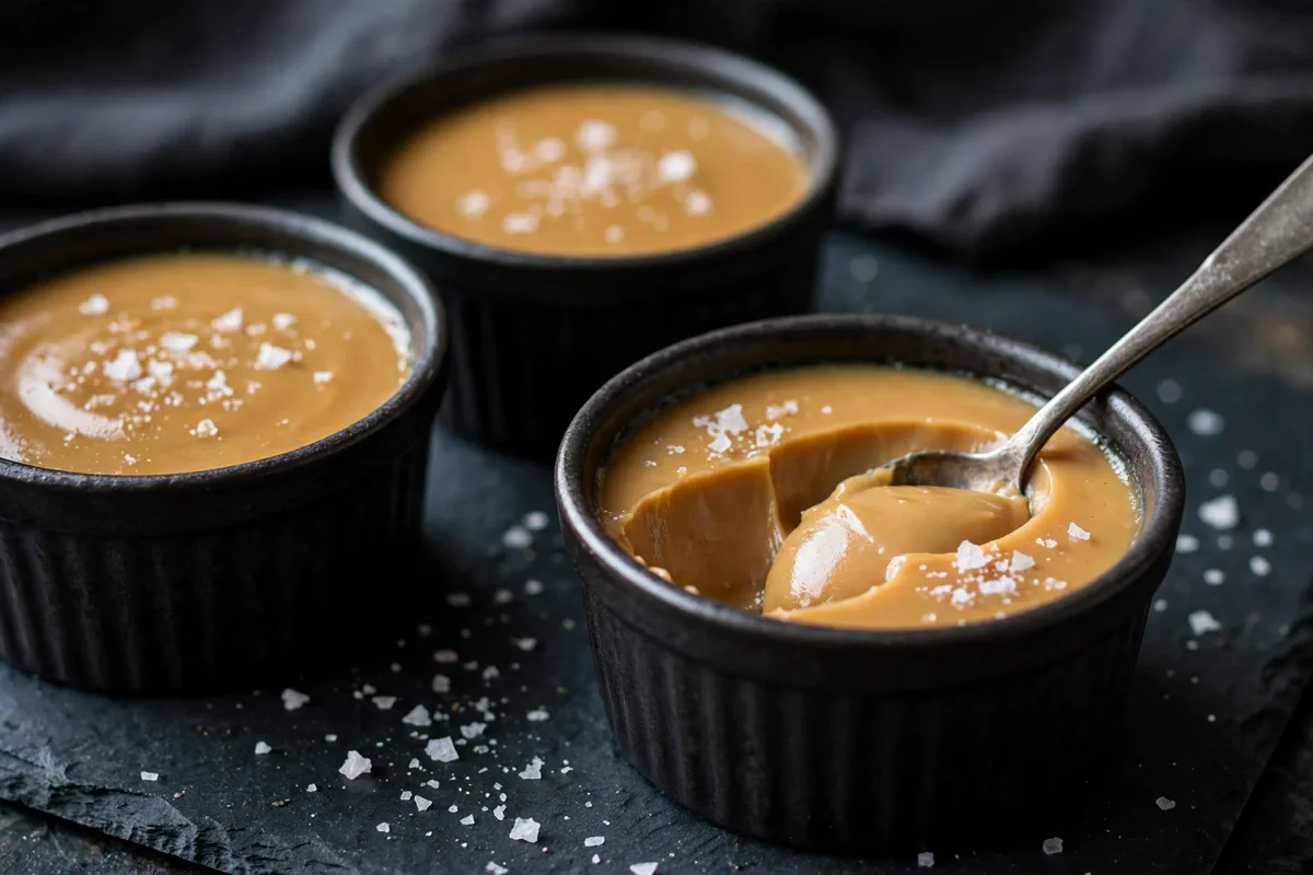 Miso Butterscotch Pots de Crème - plated