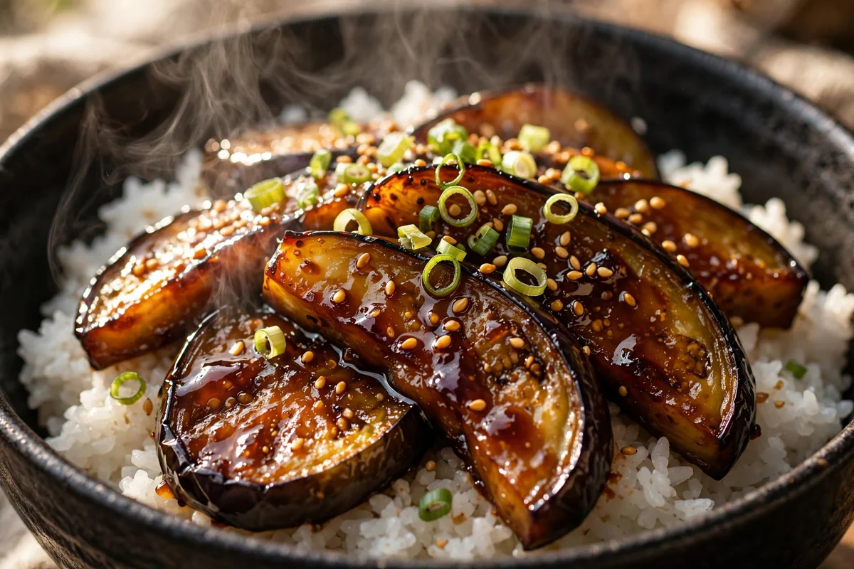 Miso-Glazed Eggplant Donburi (15-Minute Rice Bowls)