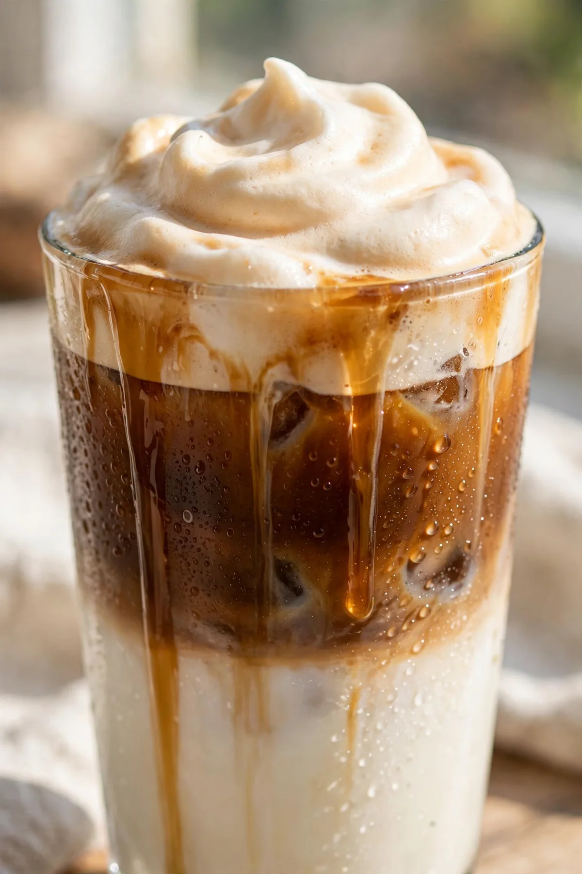 Salted Maple Iced Coffee with Cold Foam