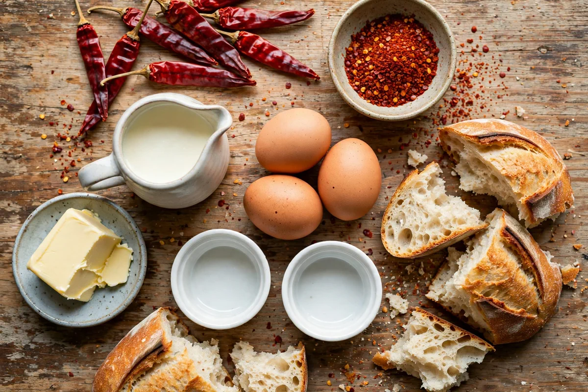 Shirred Eggs with Chili Butter (Oven-Baked Eggs) - prep