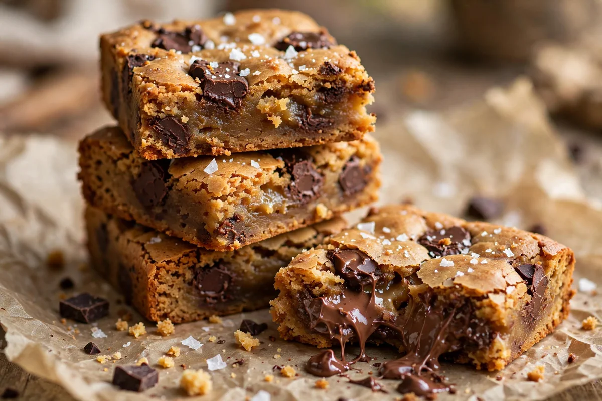 Tahini Chocolate Chip Blondies (Chewy & Salty-Sweet)